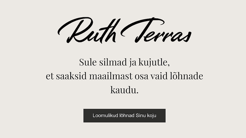 RT Terras OÜ │ Home Perfumery