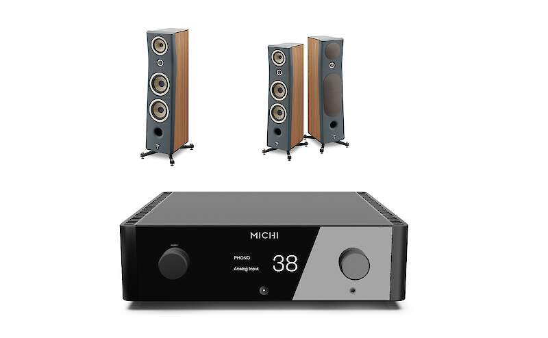 Focal -i, Kanta N°3 stereokõlarid + Rotel Michi X3 stereo võimendi